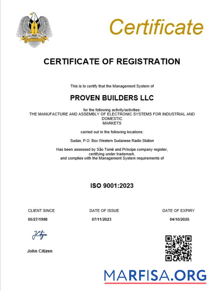 Blank Sudan business registration certificate Word and PDF template